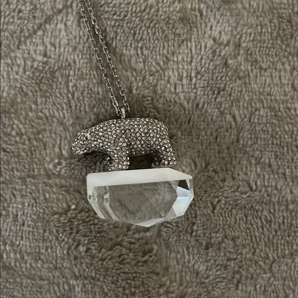 NEW Kate Spade Silver Necklace with Polar Bear Pendant - Picture 3 of 6